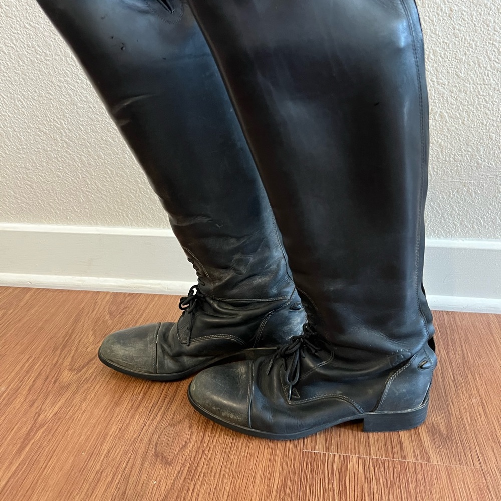 Ariat Black Leather Tall Zip Boots